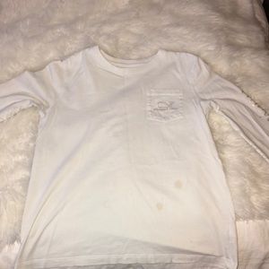 White and gold vineyard vines long sleeve